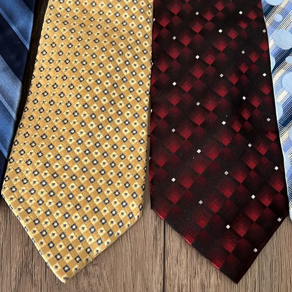 Puritan,Stafford,Merona And More Men’s 100% Silk Classic Tie Bundle Of 7 Size OS